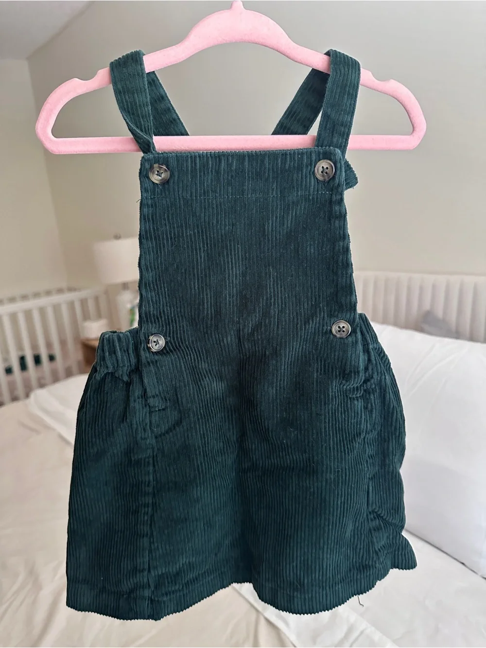 Carter's Dark Green Corduroy Suspender Dress Toddler Girl